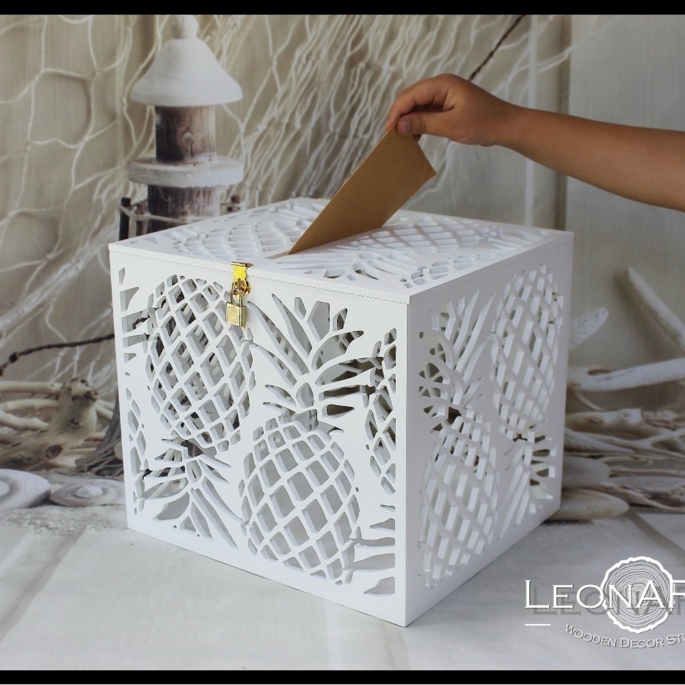 Pineapples Wedding Card Money Box-Wedding card holder
